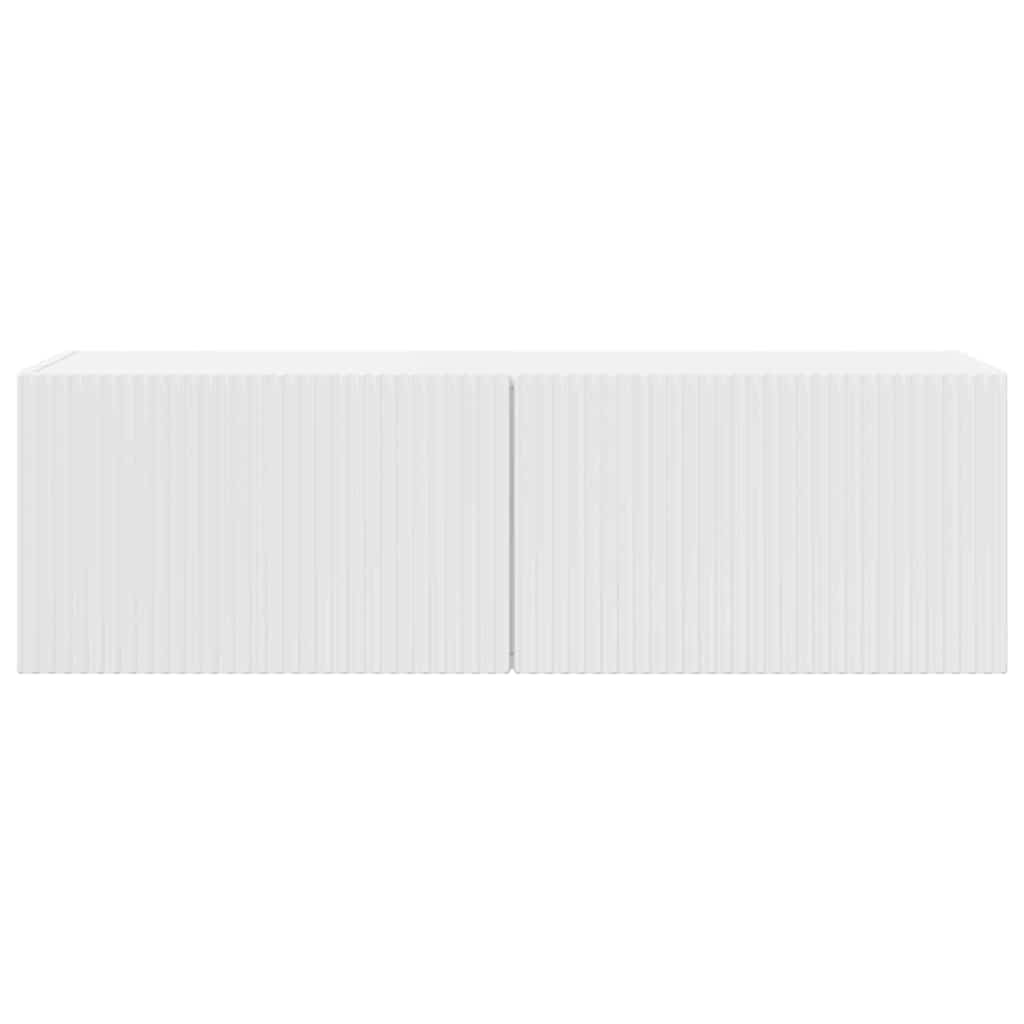 Meuble TV mural Montage mural Blanc Brillant 98 x 31 x 29,5 cm - XIOS