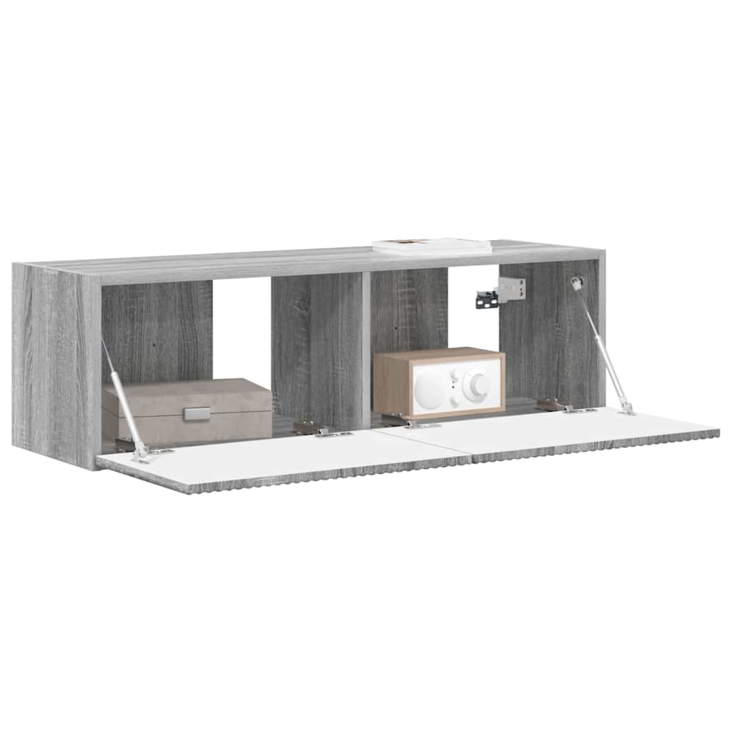Meuble TV mural Gris Sonoma 98 x 31 x 29,5 cm Bois d'ingénierie - XIOS