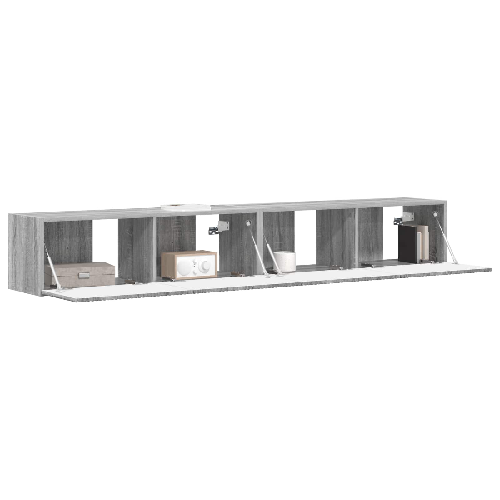 Meuble TV mural 2 pcs Gris Sonoma 98 x 31 x 29,5 cm - XIOS