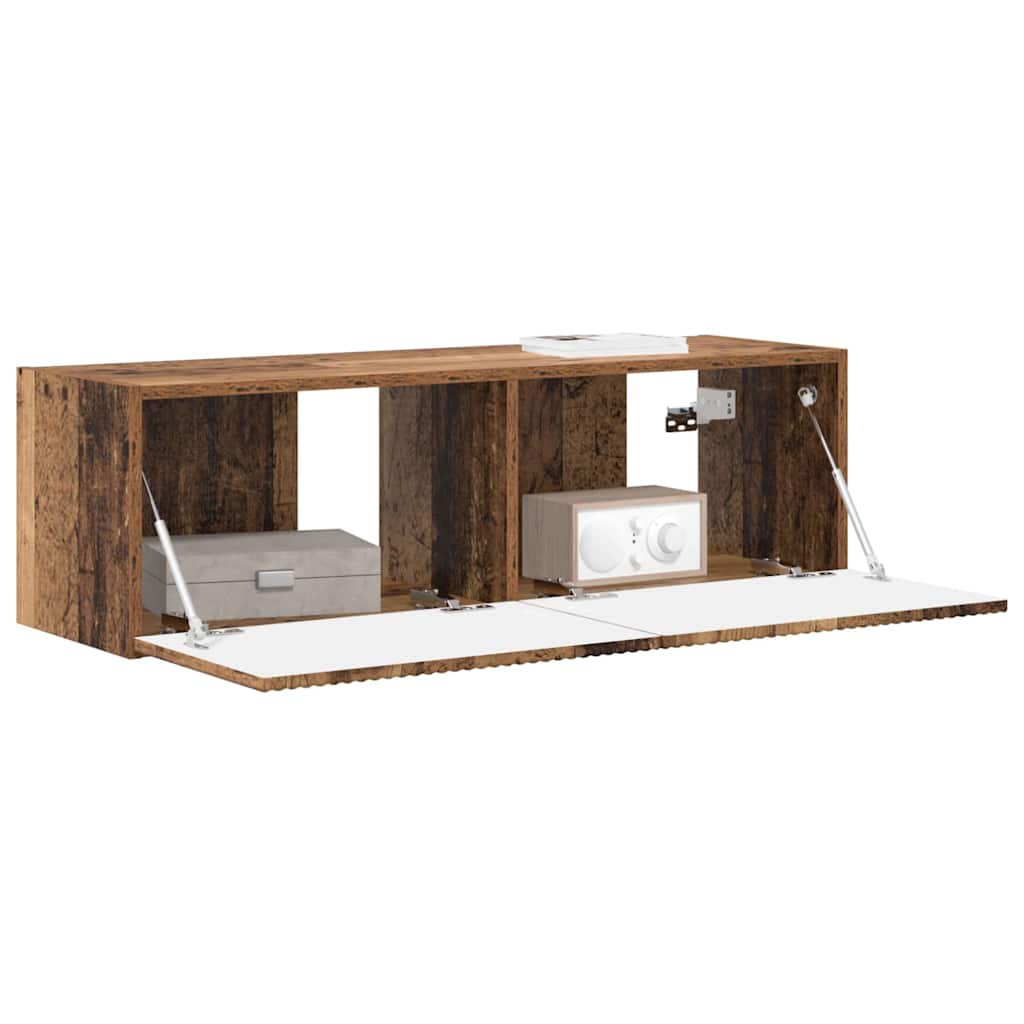 Meuble TV mural Bois Ancien 98 x 31 x 29,5 cm Bois d'ingénierie - XIOS