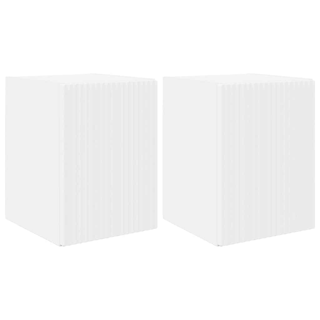 Meuble TV mural 2 pcs Blanc 30 x 31 x 40 cm Bois d'ingénierie - XIOS