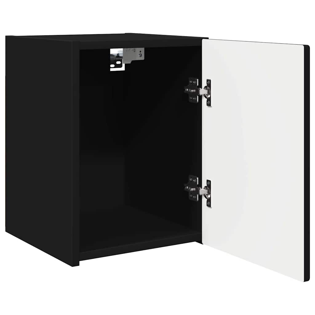 Meuble TV mural 2 pcs Noir 30 x 31 x 40 cm Bois d'ingénierie - XIOS