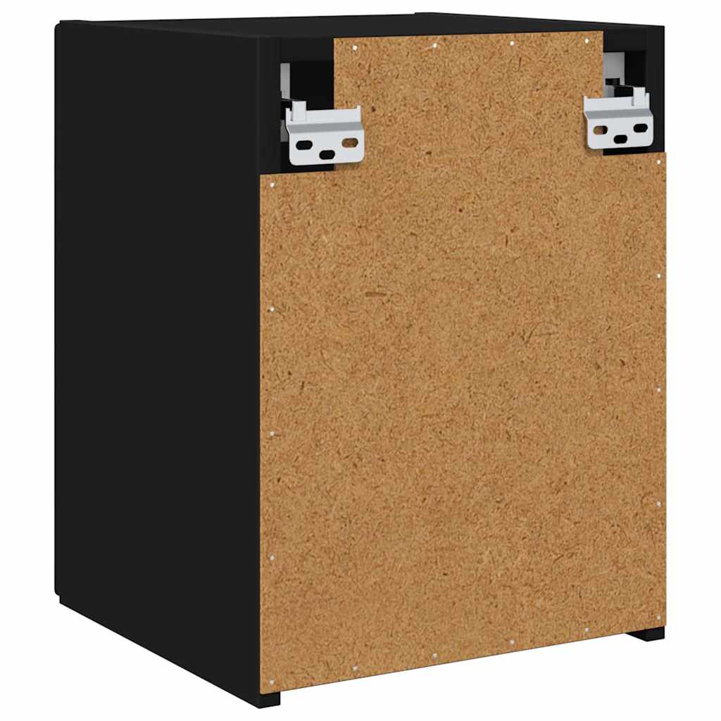 Meuble TV mural 2 pcs Noir 30 x 31 x 40 cm Bois d'ingénierie - XIOS