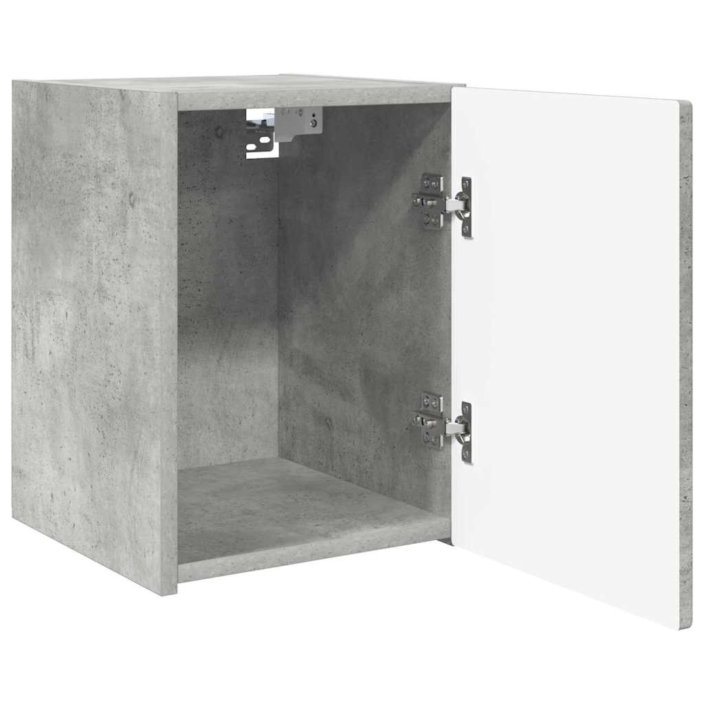 Meuble TV mural 2 pcs Béton 30 x 31 x 40 cm Bois d'ingénierie - XIOS