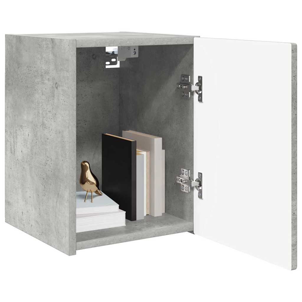 Meuble TV mural 2 pcs Béton 30 x 31 x 40 cm Bois d'ingénierie - XIOS