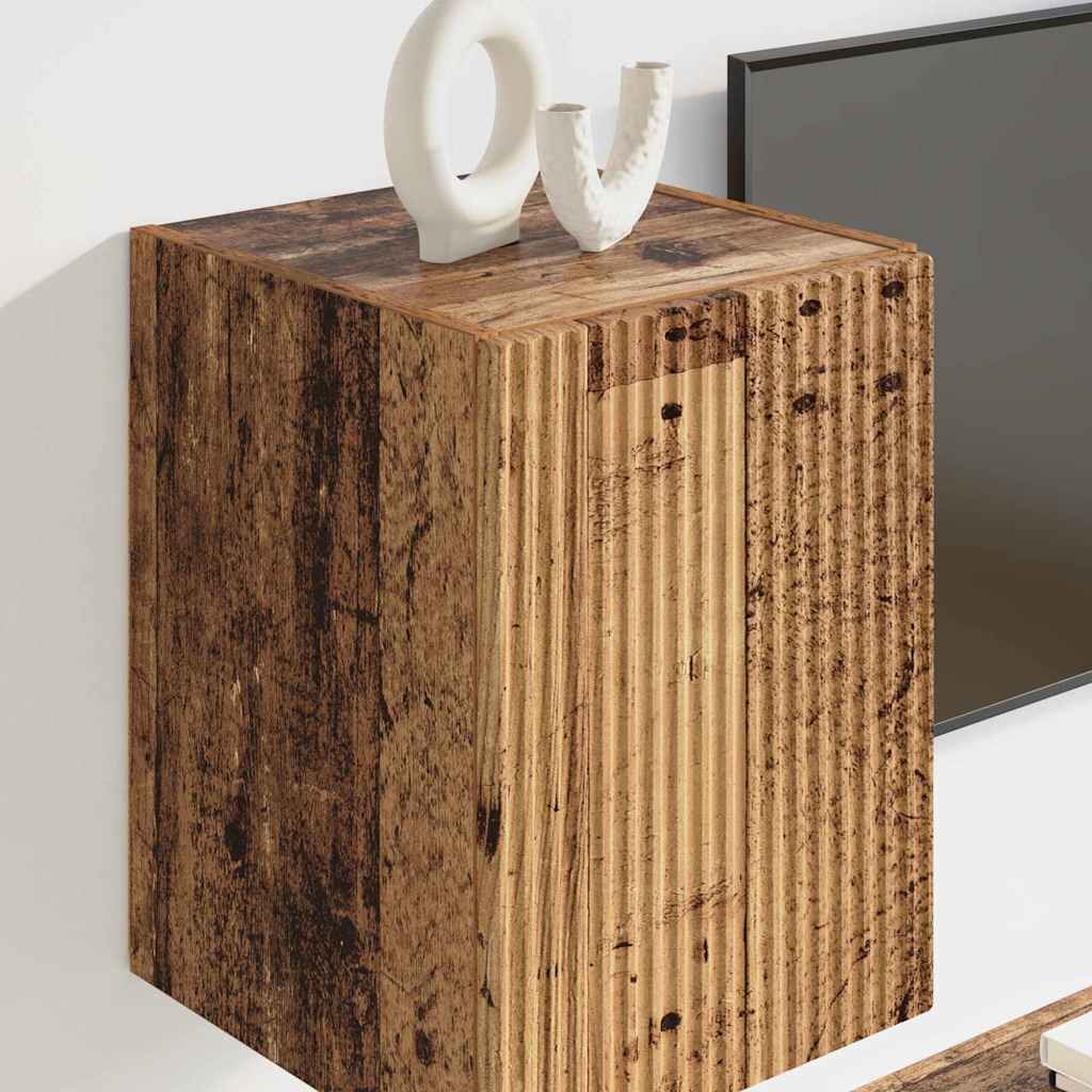 Meuble TV mural Montage mural 2 pcs Bois Ancien 30 x 31 x 40 cm - XIOS