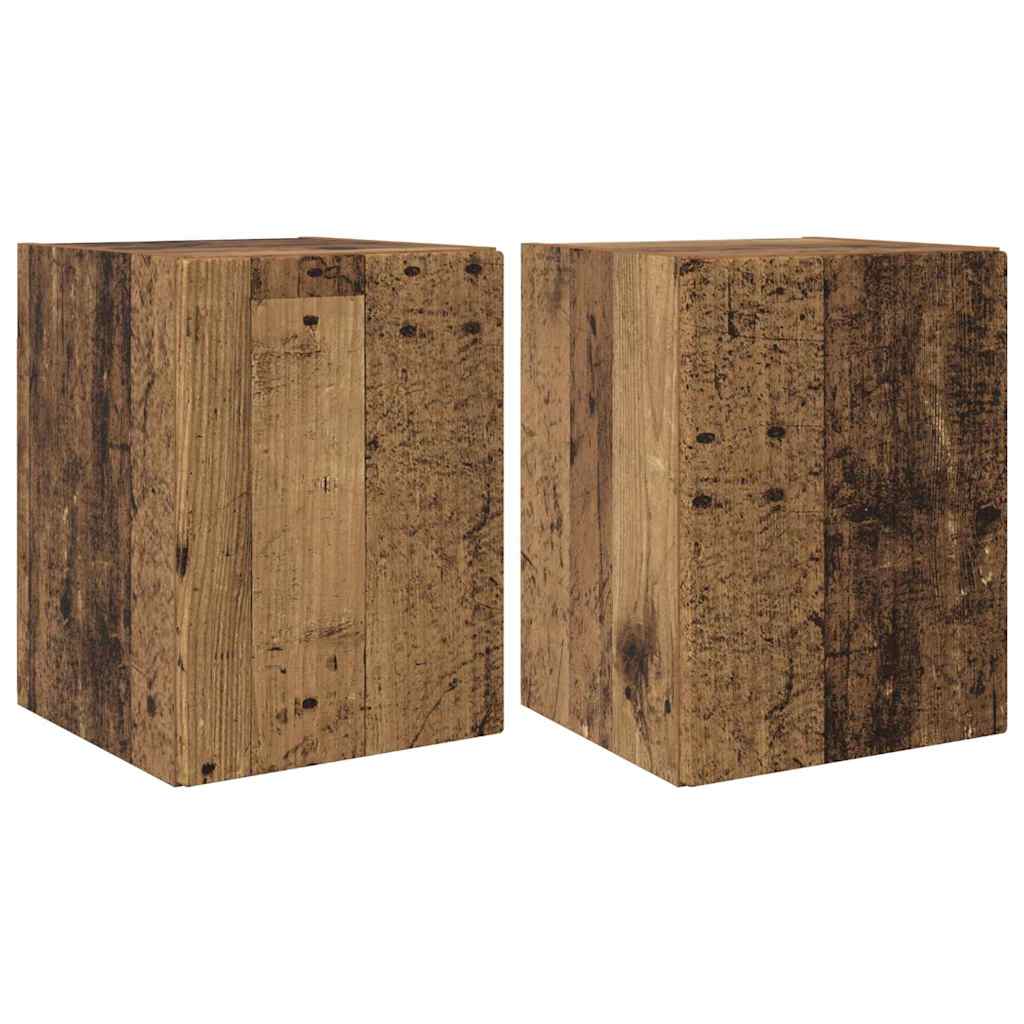 Meuble TV mural Montage mural 2 pcs Bois Ancien 30 x 31 x 40 cm - XIOS