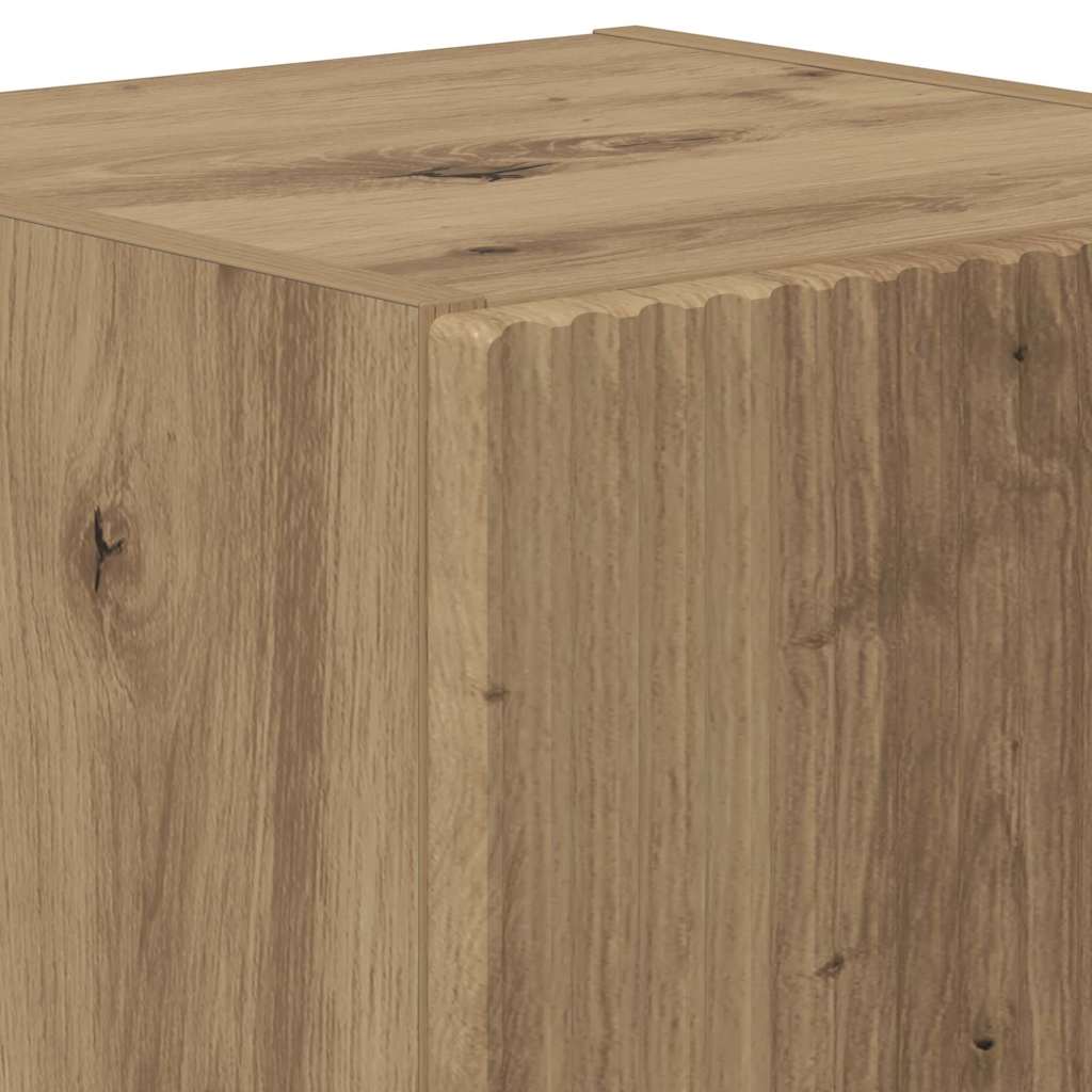 Meuble TV mural 2 pcs Chêne artisan Bois d'ingénierie - XIOS