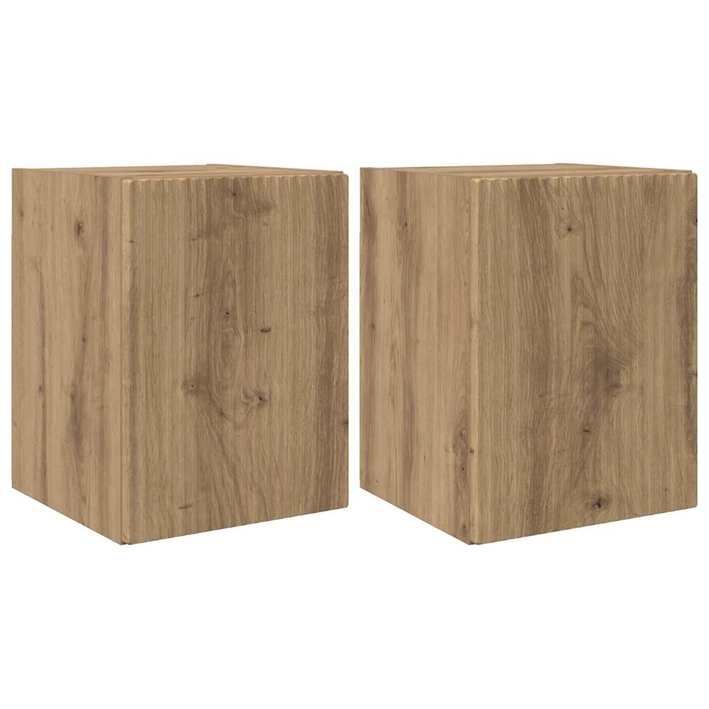 Meuble TV mural 2 pcs Chêne artisan Bois d'ingénierie - XIOS