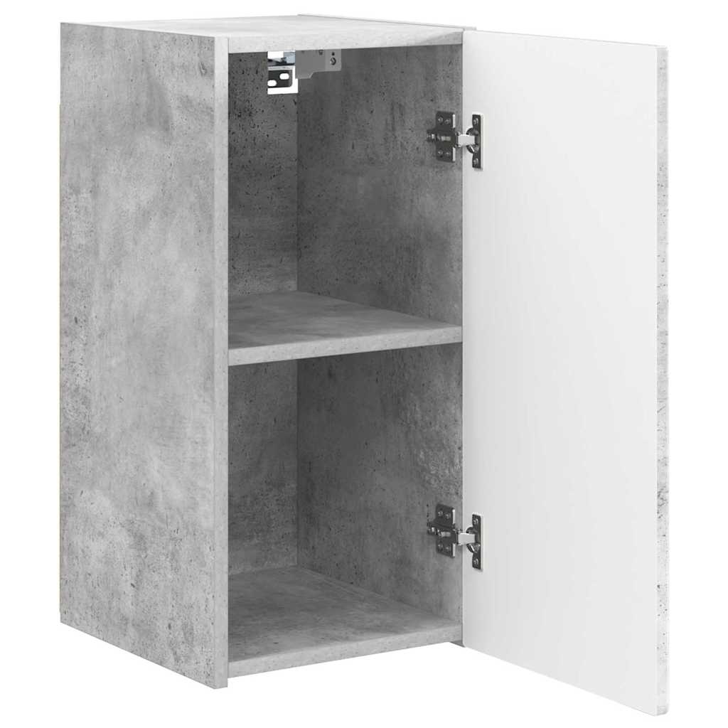 Meuble TV mural 2 pcs Béton 30 x 31 x 60 cm Bois d'ingénierie - XIOS