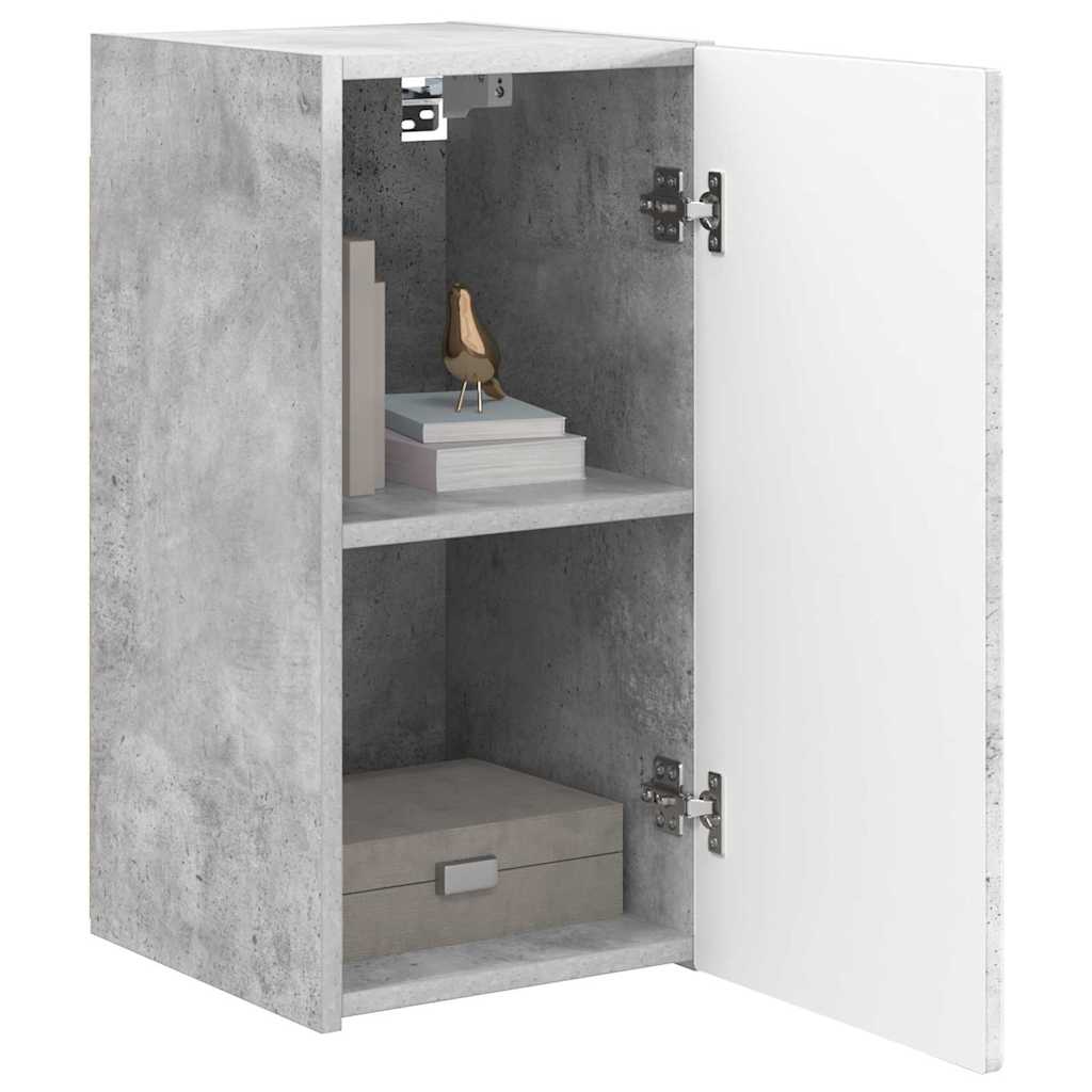 Meuble TV mural 2 pcs Béton 30 x 31 x 60 cm Bois d'ingénierie - XIOS
