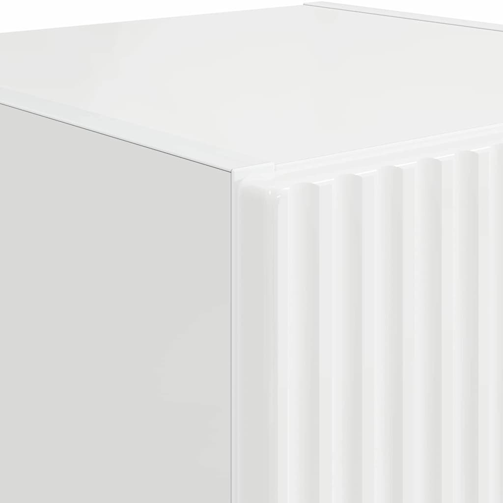 Meuble TV mural 2 pcs Blanc Brillant 30 x 31 x 60 cm - XIOS