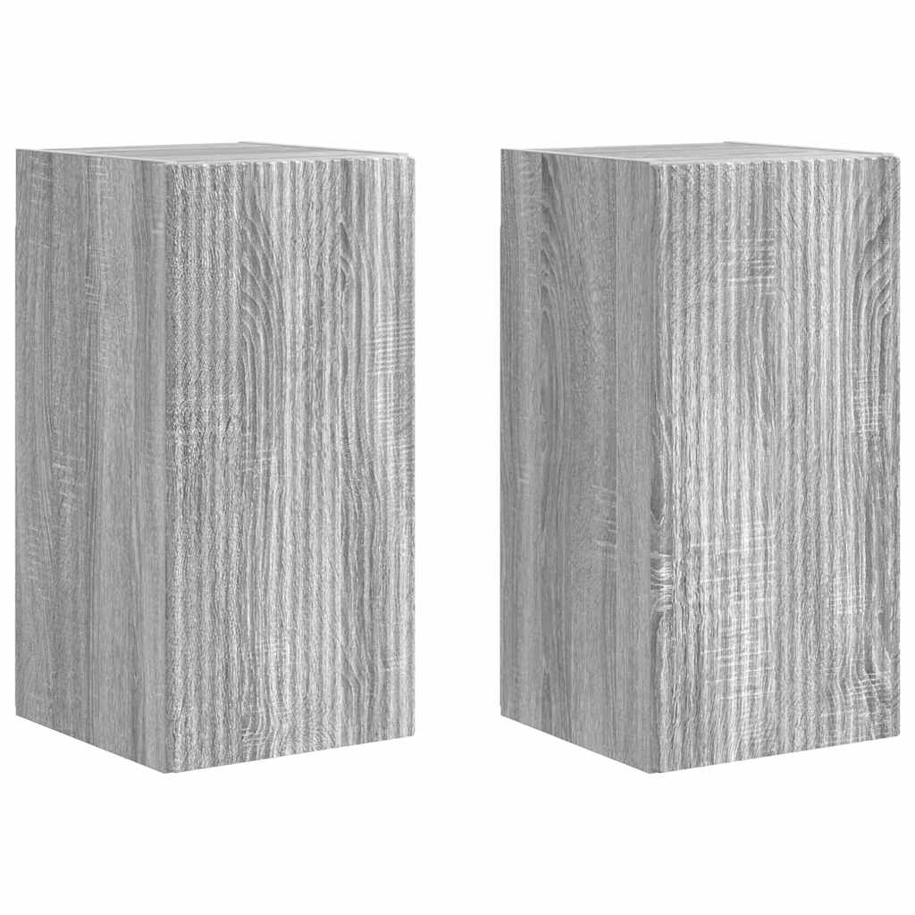 Meuble TV mural Montage mural 2 pcs Gris Sonoma 30 x 31 x 60 cm - XIOS