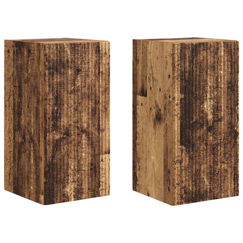 Meuble TV mural Montage mural 2 pcs Bois Ancien 30 x 31 x 60 cm - XIOS