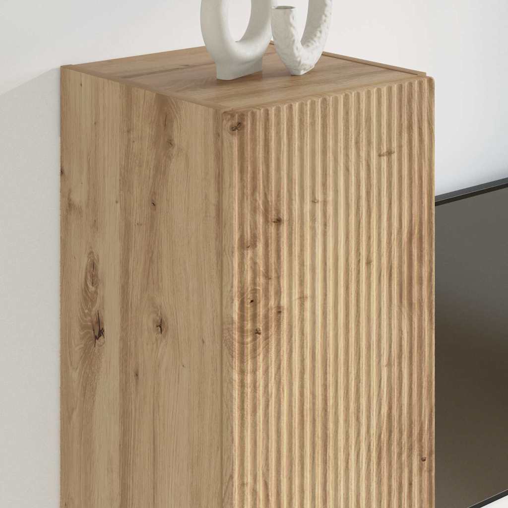 Meuble TV mural 2 pcs Chêne artisan 30 x 31 x 60 cm - XIOS
