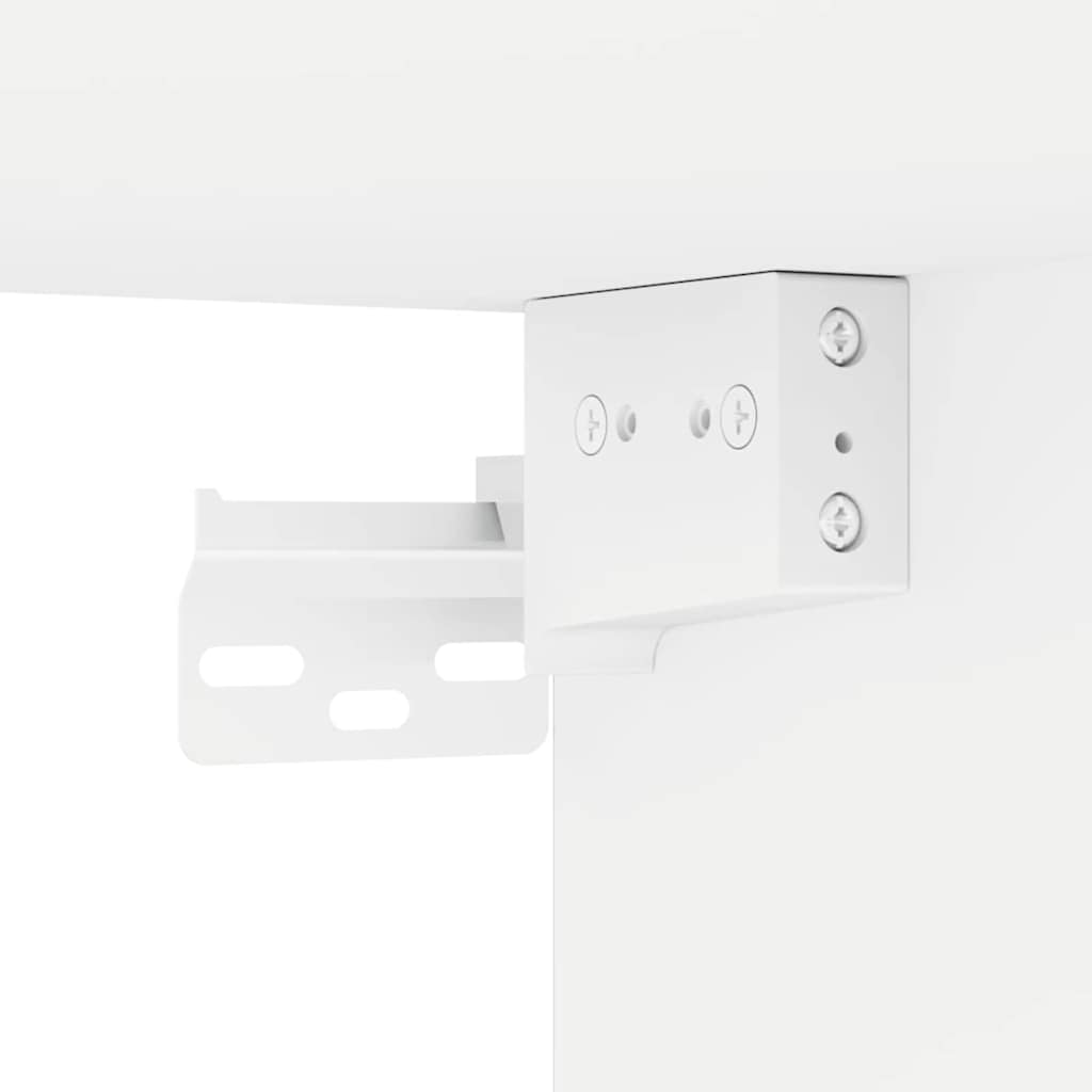 Meuble TV mural 2 pcs Blanc 30 x 31 x 80 cm Bois d'ingénierie - XIOS