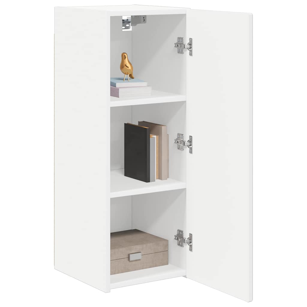 Meuble TV mural 2 pcs Blanc 30 x 31 x 80 cm Bois d'ingénierie - XIOS