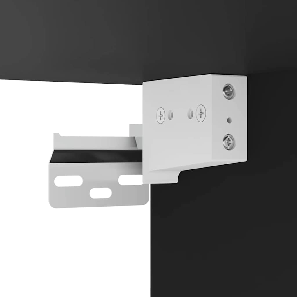 Meuble TV mural Noir 30 x 31 x 80 cm Bois d'ingénierie - XIOS