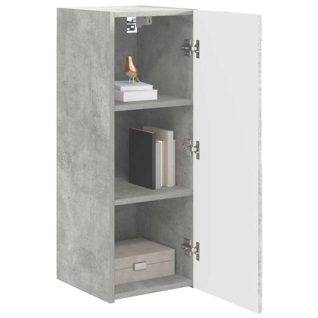 Meuble TV mural Béton 30 x 31 x 80 cm Bois d'ingénierie - XIOS