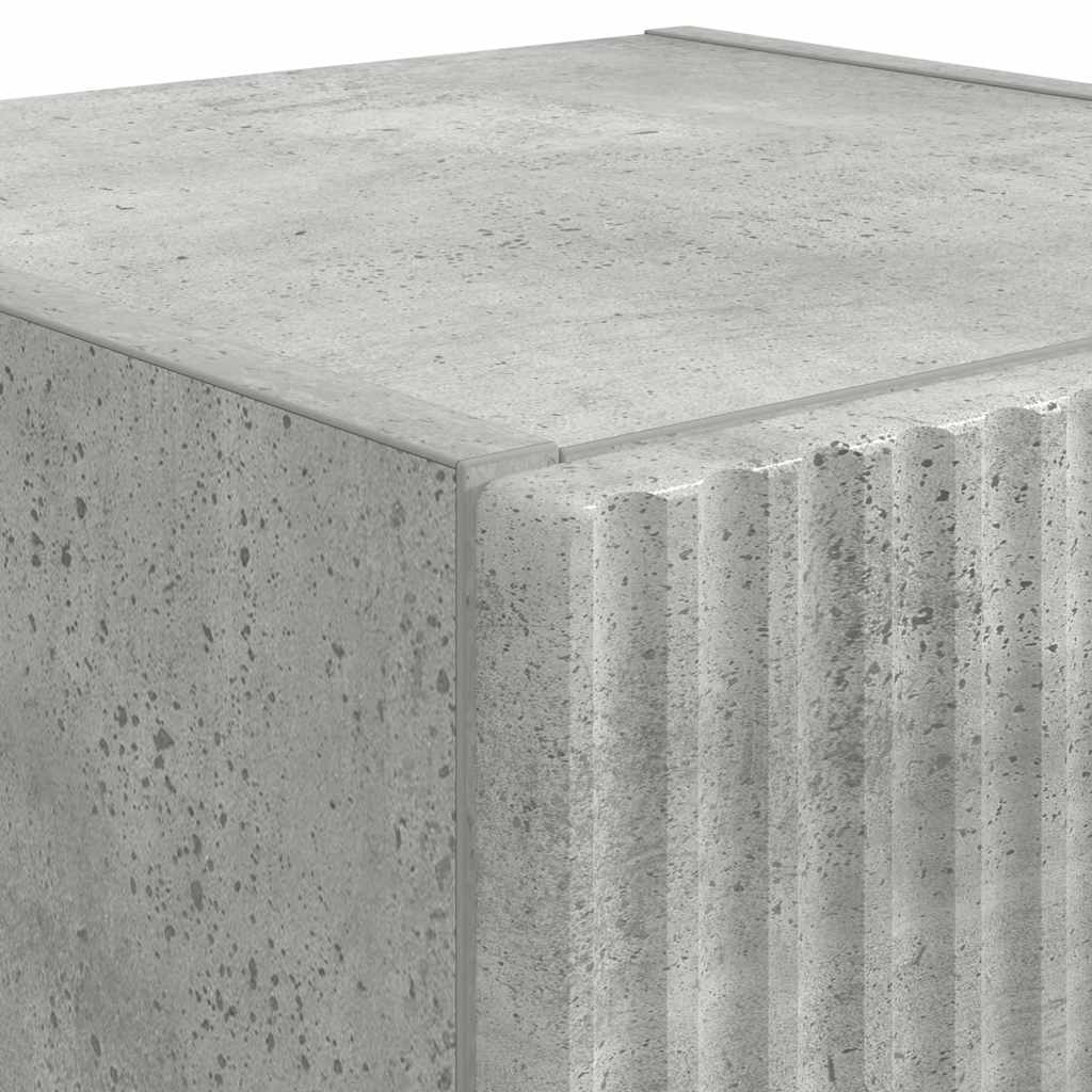 Meuble TV mural 2 pcs Béton 30 x 31 x 80 cm Bois d'ingénierie - XIOS