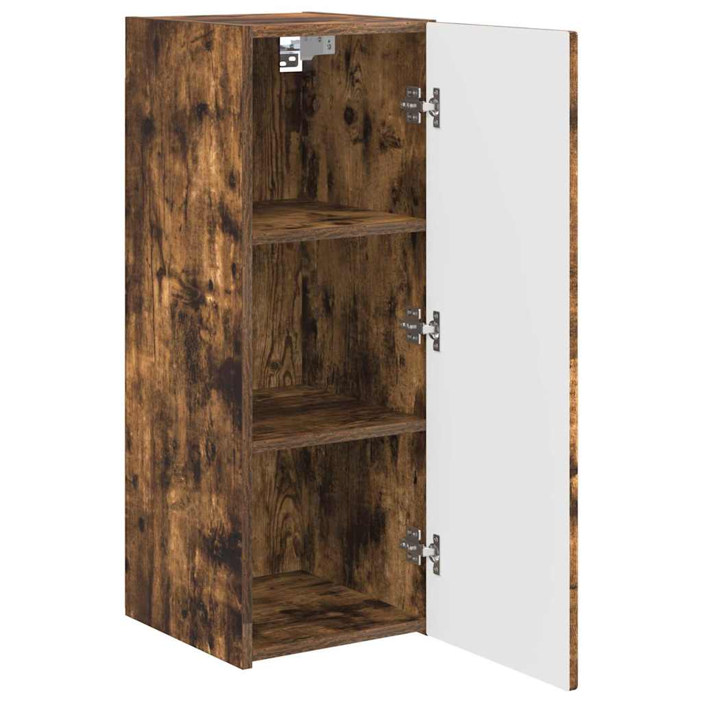Meuble TV mural Chêne fumé 30 x 31 x 80 cm Bois d'ingénierie - XIOS