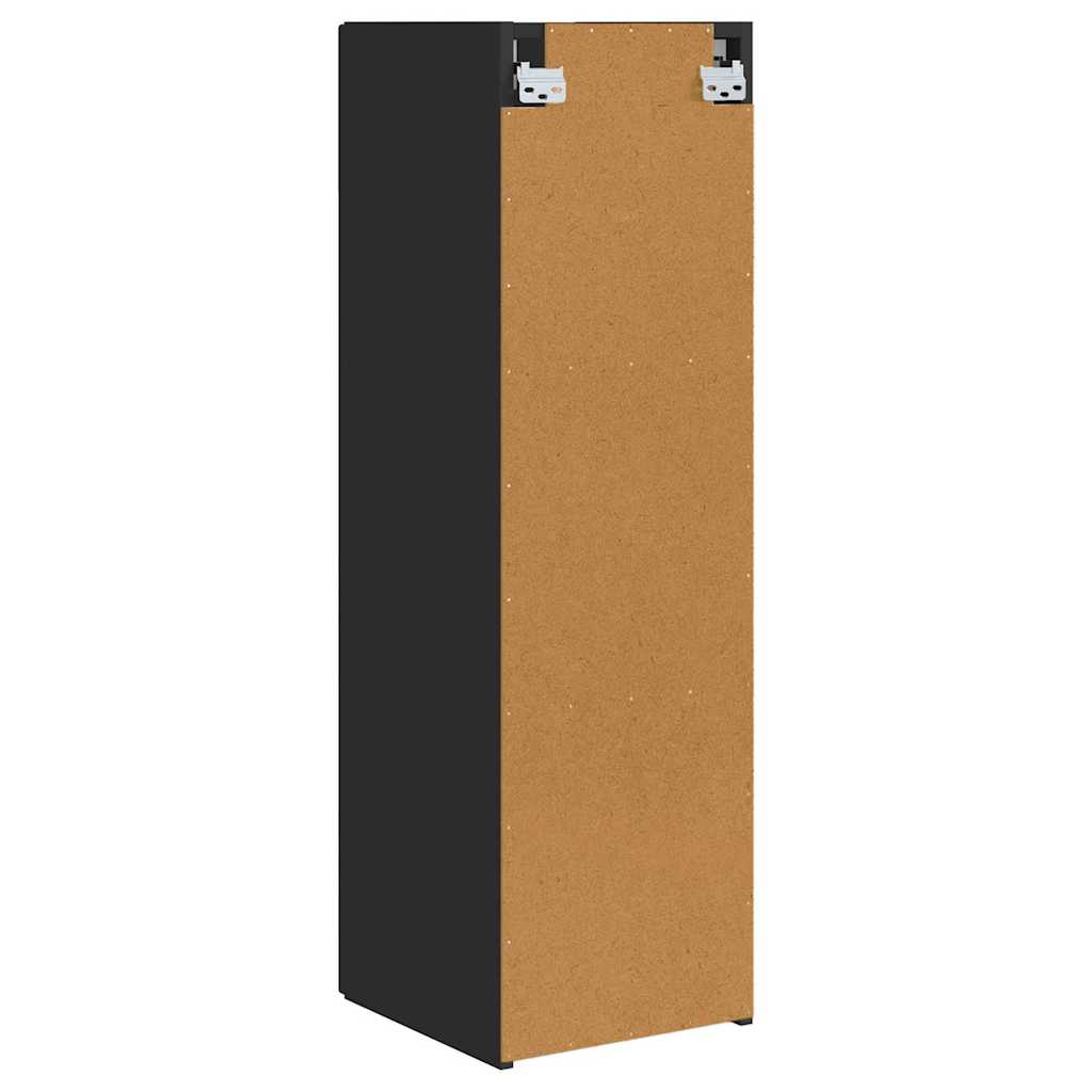 Meuble TV mural 2 pcs Noir 30 x 31 x 100 cm Bois d'ingénierie - XIOS