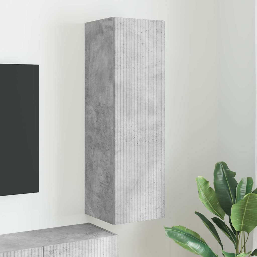 Meuble TV mural Béton 30 x 31 x 100 cm Bois d'ingénierie - XIOS