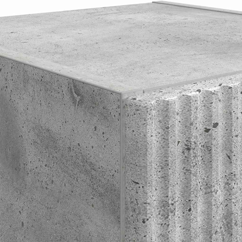 Meuble TV mural 2 pcs Béton 30 x 31 x 100 cm Bois d'ingénierie - XIOS
