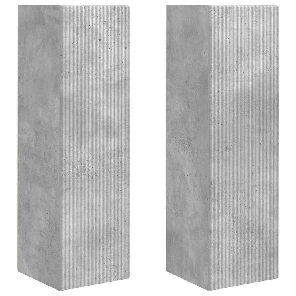 Meuble TV mural 2 pcs Béton 30 x 31 x 100 cm Bois d'ingénierie - XIOS