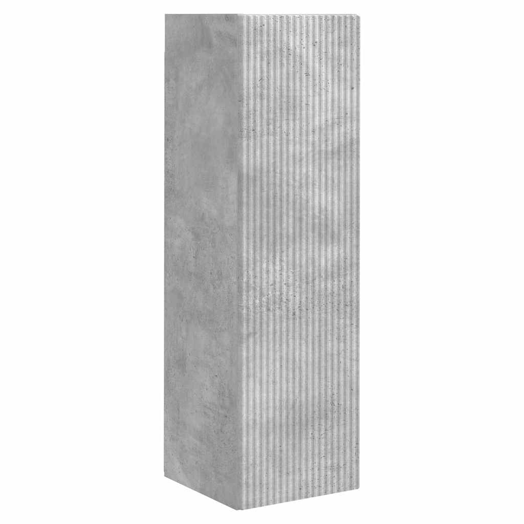 Meuble TV mural 2 pcs Béton 30 x 31 x 100 cm Bois d'ingénierie - XIOS