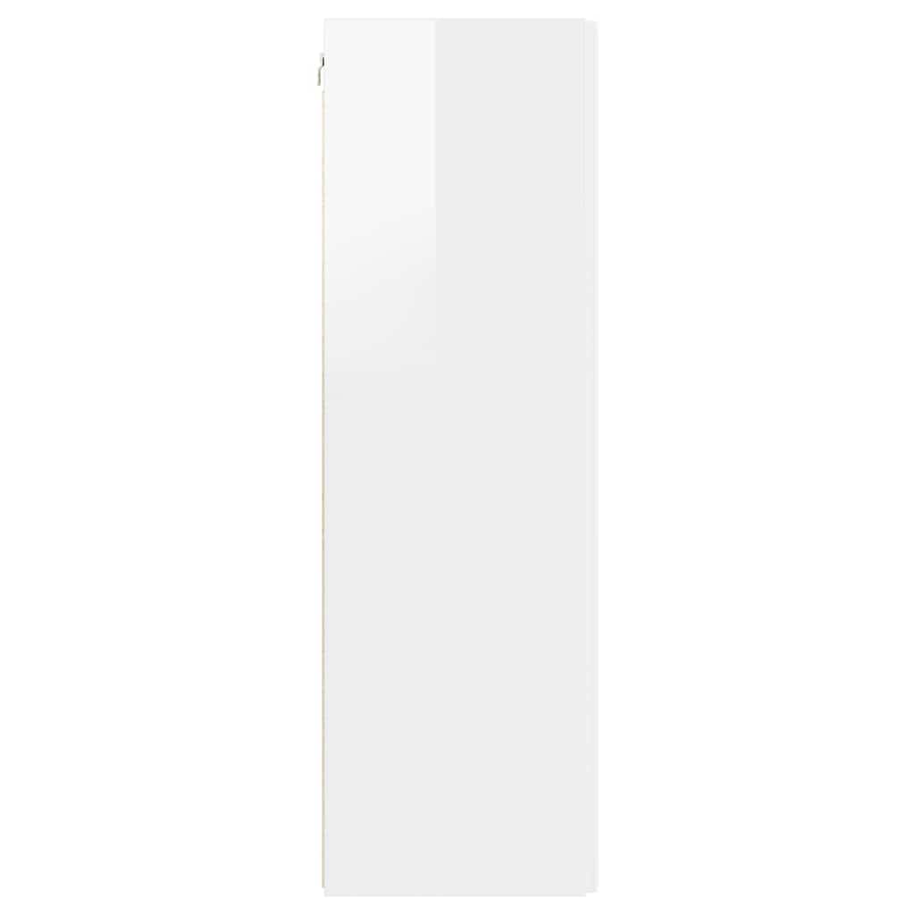 Meuble TV mural 2 pcs Blanc Brillant 30 x 31 x 100 cm - XIOS