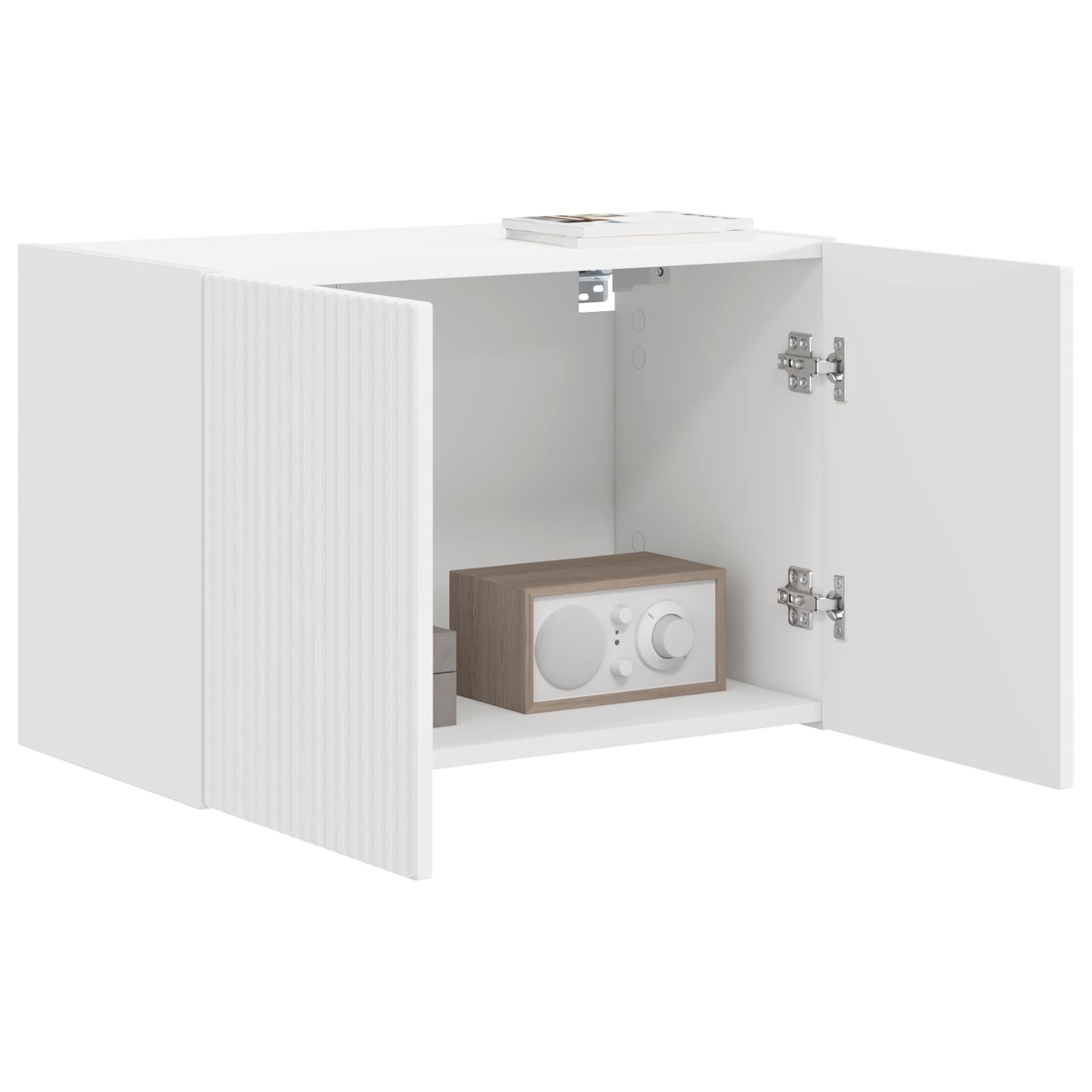 Meuble TV mural Blanc 59,5 x 31 x 40 cm Bois d'ingénierie - XIOS