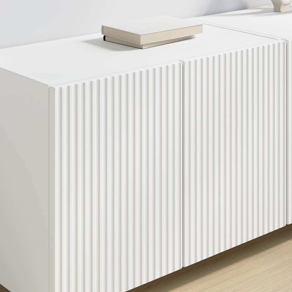 Meuble TV mural 2 pcs Blanc 59,5 x 31 x 40 cm Bois d'ingénierie - XIOS