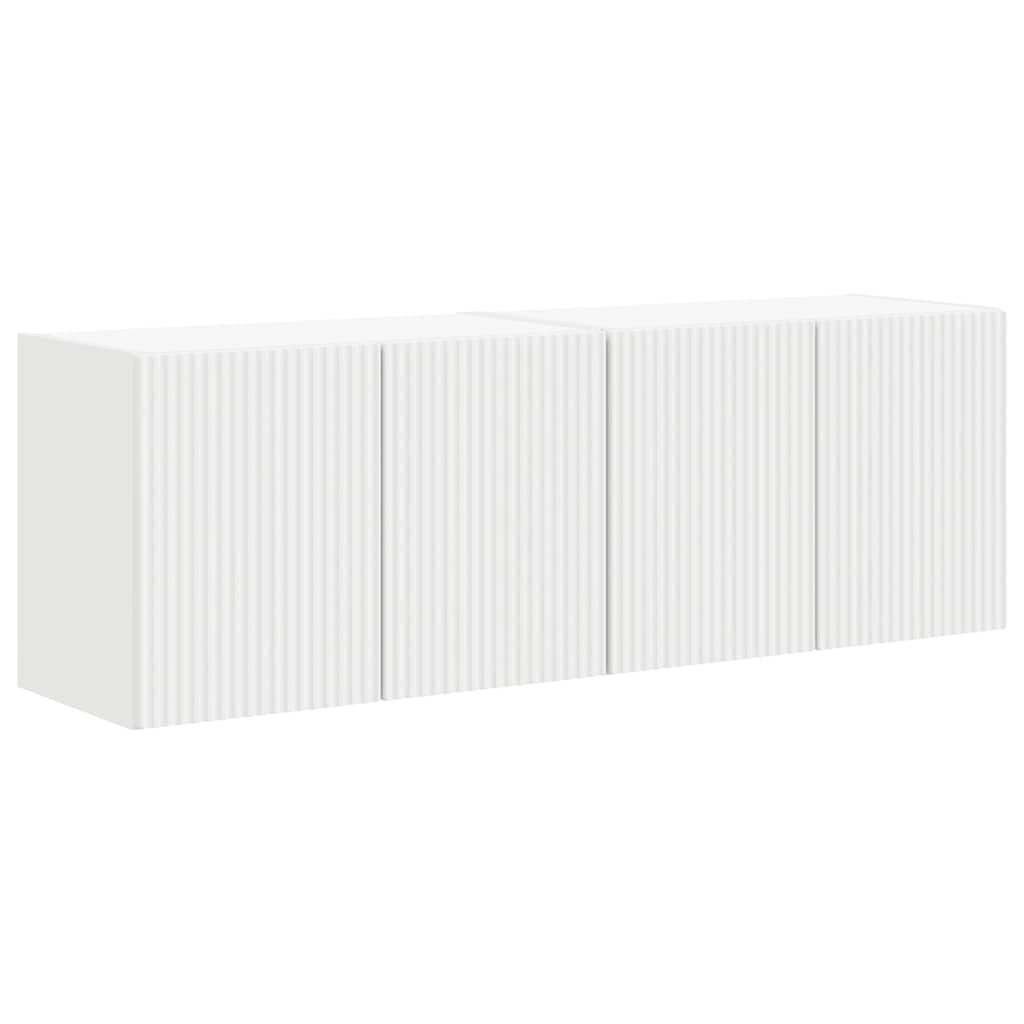 Meuble TV mural 2 pcs Blanc 59,5 x 31 x 40 cm Bois d'ingénierie - XIOS