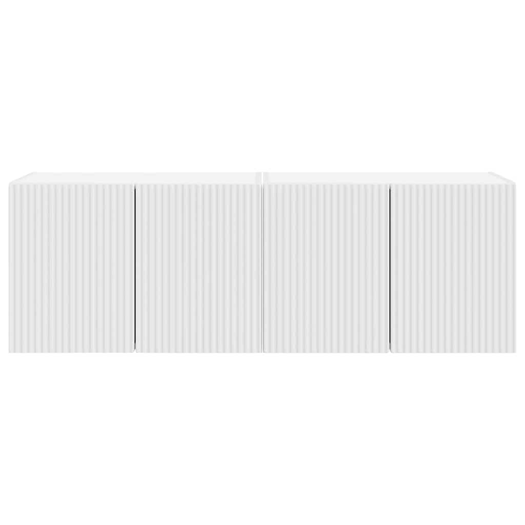 Meuble TV mural 2 pcs Blanc 59,5 x 31 x 40 cm Bois d'ingénierie - XIOS