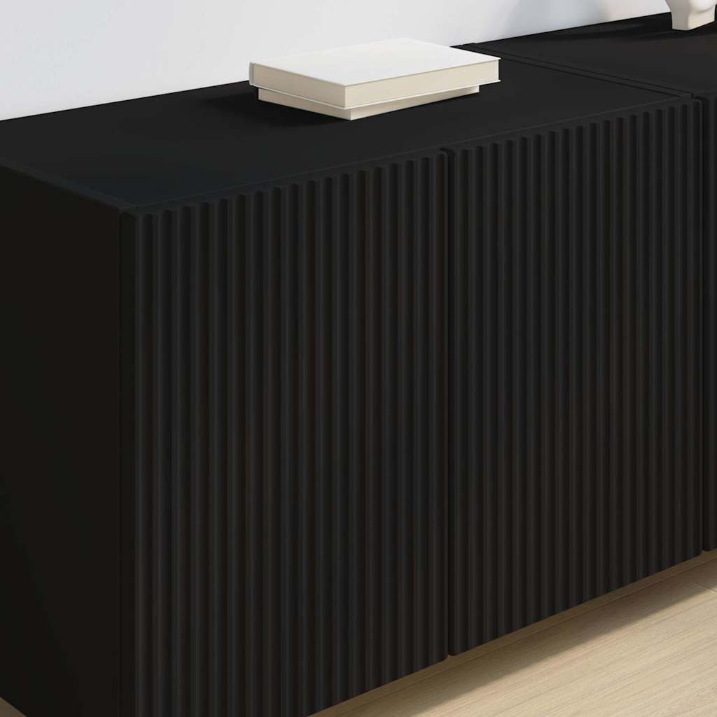Meuble TV mural Noir 59,5 x 31 x 40 cm Bois d'ingénierie - XIOS