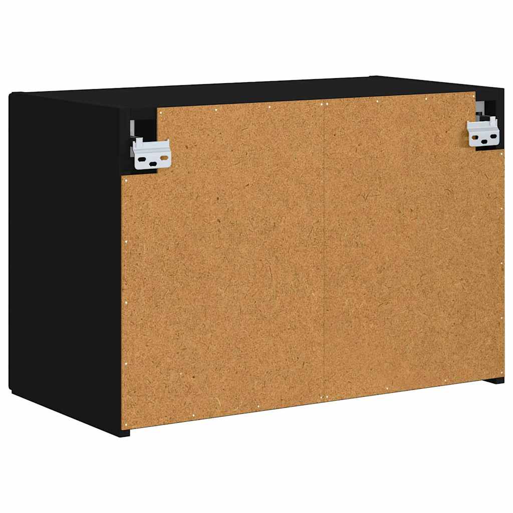 Meuble TV mural Noir 59,5 x 31 x 40 cm Bois d'ingénierie - XIOS