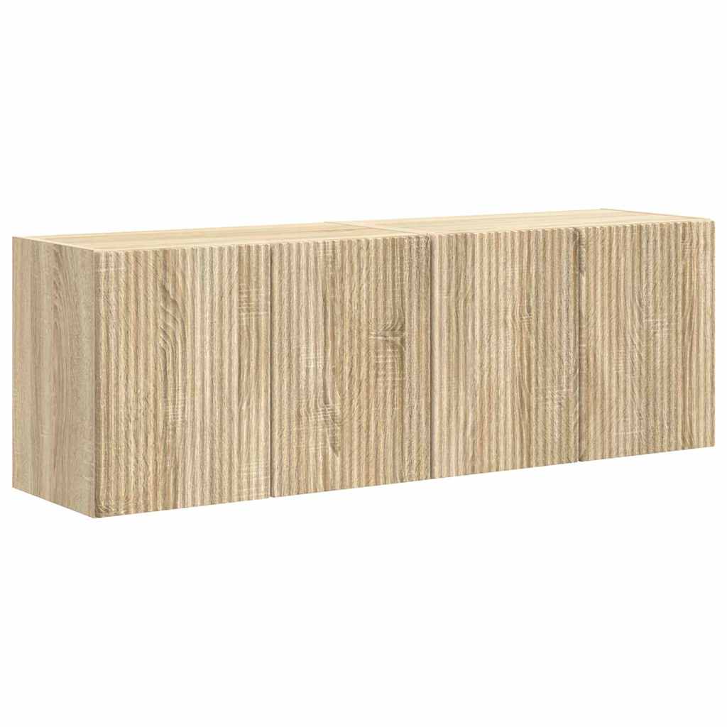 Meuble TV mural 2 pcs Chêne Sonoma 59,5 x 31 x 40 cm - XIOS
