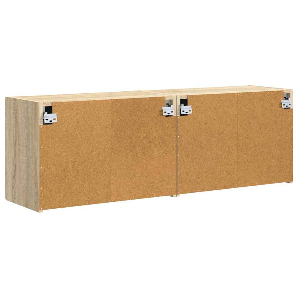Meuble TV mural 2 pcs Chêne Sonoma 59,5 x 31 x 40 cm - XIOS