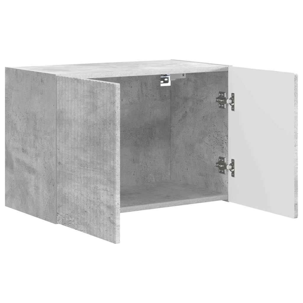 Meuble TV mural Gris béton 59,5 x 31 x 40 cm Bois d'ingénierie - XIOS