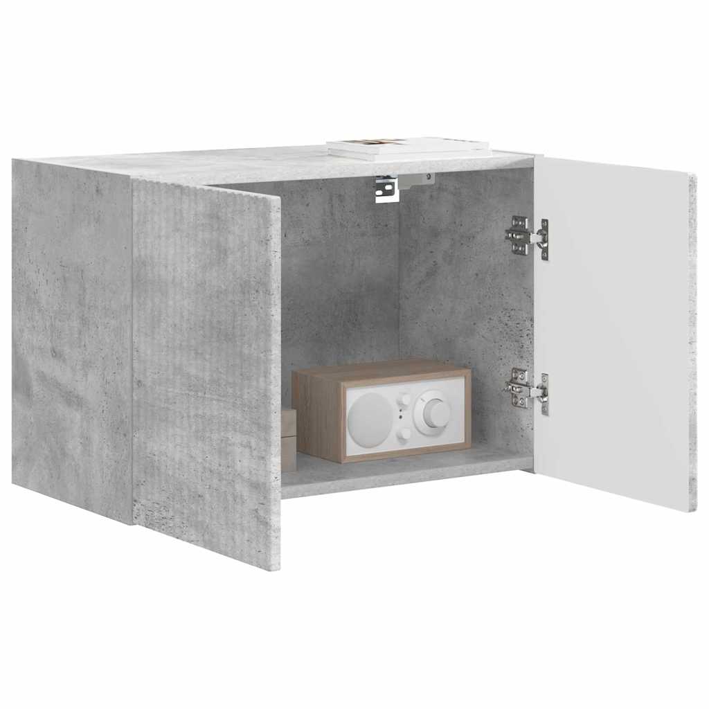 Meuble TV mural Gris béton 59,5 x 31 x 40 cm Bois d'ingénierie - XIOS
