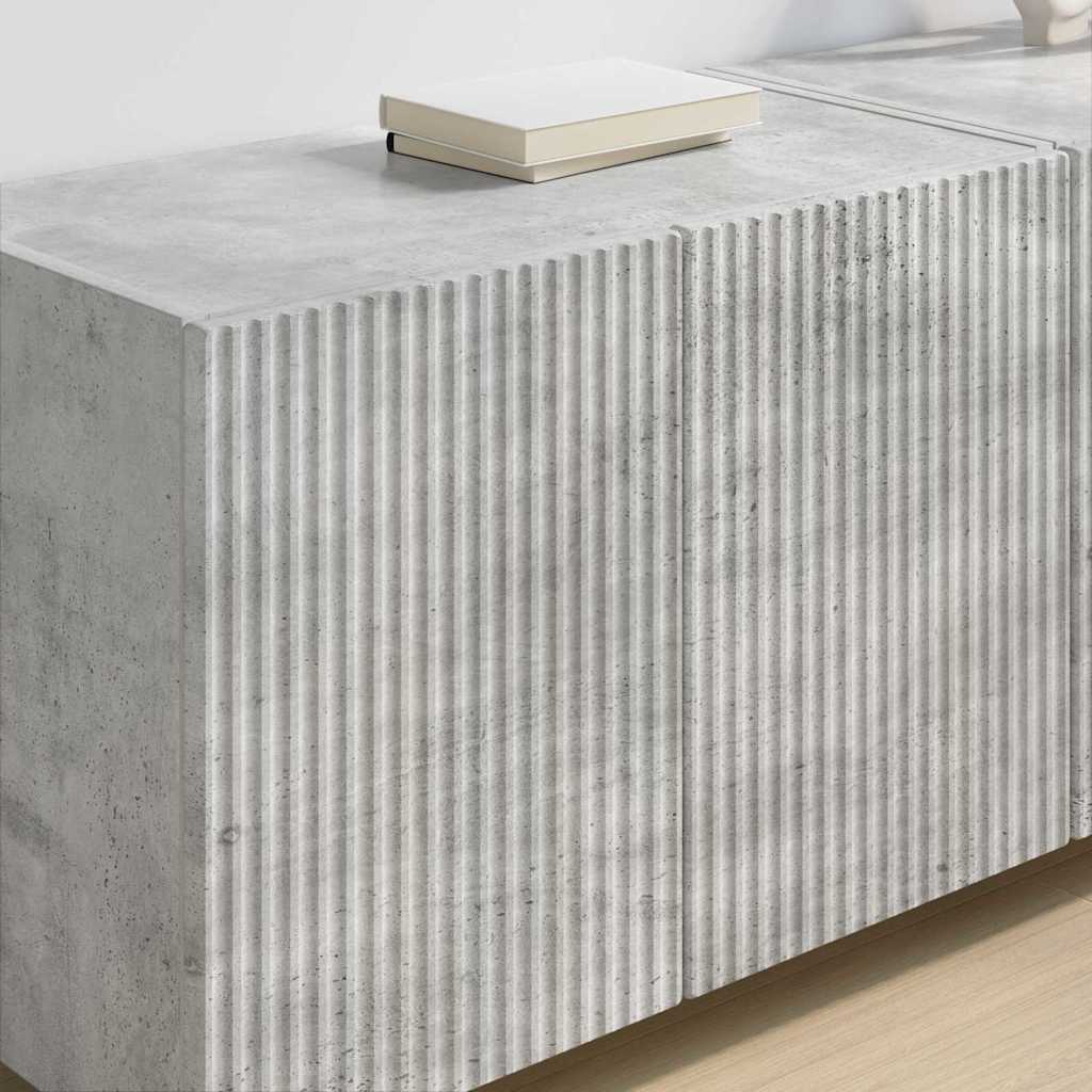 Meuble TV mural 2 pcs Gris béton 59,5 x 31 x 40 cm - XIOS
