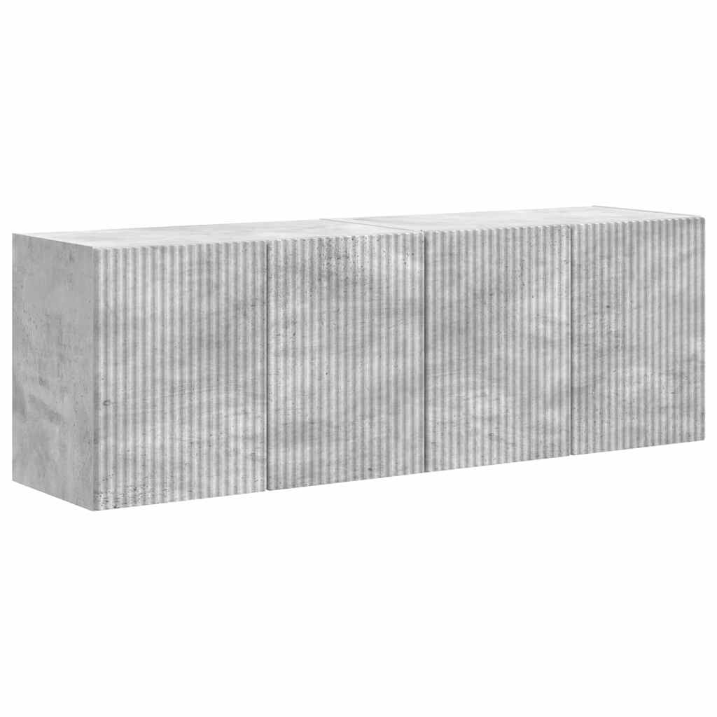 Meuble TV mural 2 pcs Gris béton 59,5 x 31 x 40 cm - XIOS