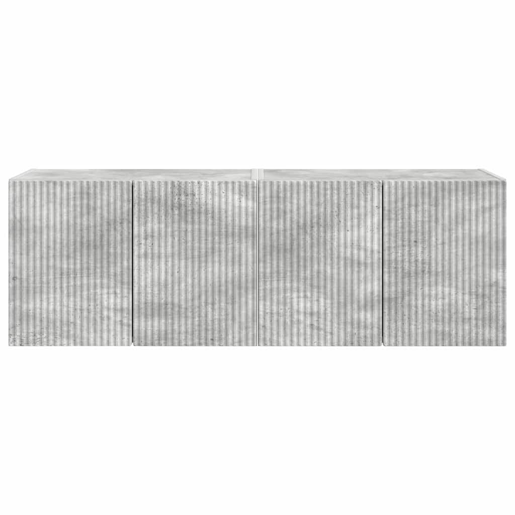 Meuble TV mural 2 pcs Gris béton 59,5 x 31 x 40 cm - XIOS