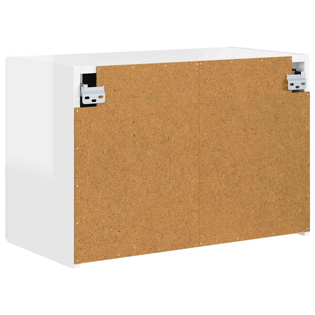 Meuble TV mural Montage mural Blanc brillant 59,5 x 31 x 40 cm - XIOS
