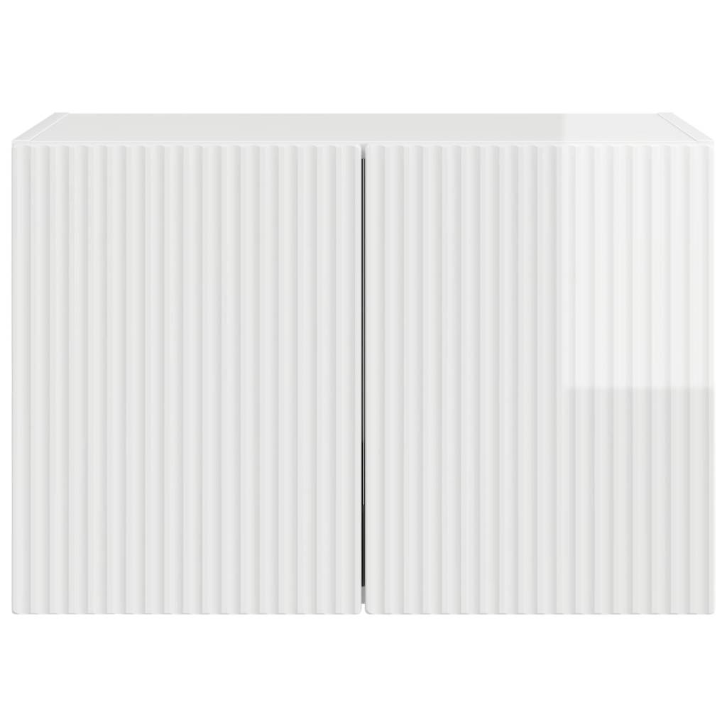 Meuble TV mural Montage mural Blanc brillant 59,5 x 31 x 40 cm - XIOS