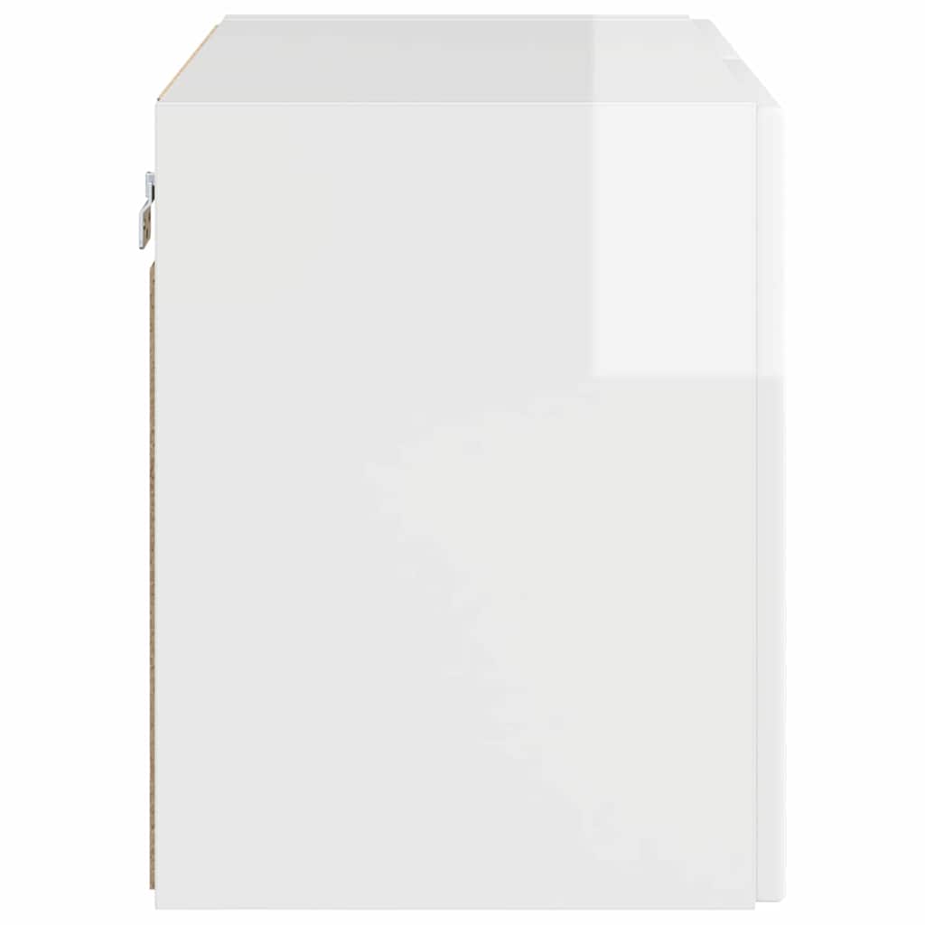 Meuble TV mural Montage mural Blanc brillant 59,5 x 31 x 40 cm - XIOS