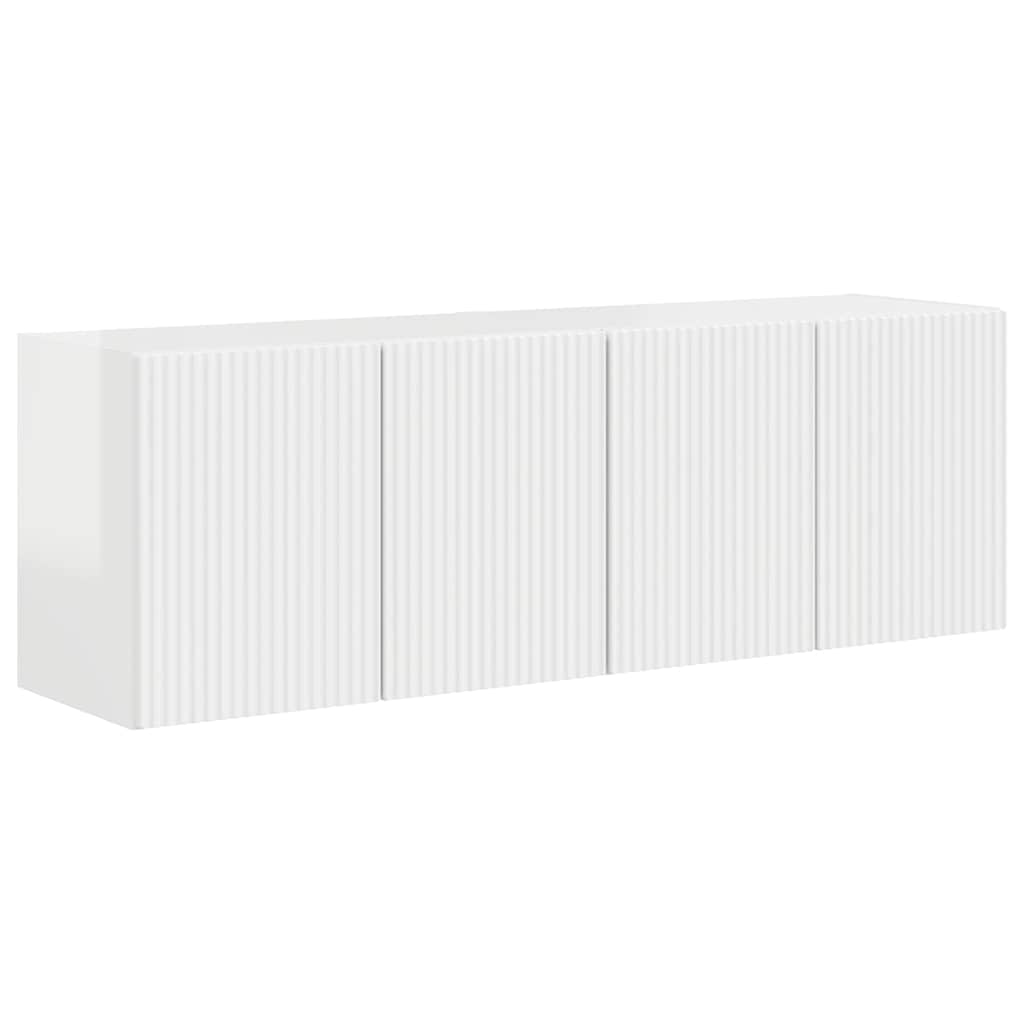 Meuble TV mural 2 pcs Blanc brillant 59,5 x 31 x 40 cm - XIOS