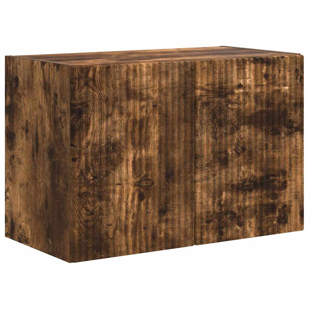Meuble TV mural Chêne fumé 59,5 x 31 x 40 cm Bois d'ingénierie - XIOS