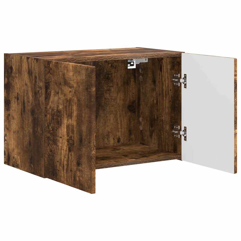 Meuble TV mural Chêne fumé 59,5 x 31 x 40 cm Bois d'ingénierie - XIOS
